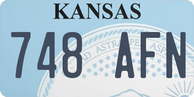KS license plate 748AFN