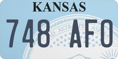 KS license plate 748AFO