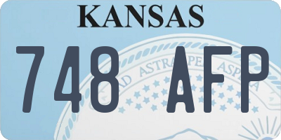 KS license plate 748AFP