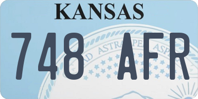 KS license plate 748AFR