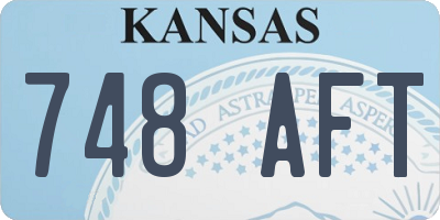 KS license plate 748AFT