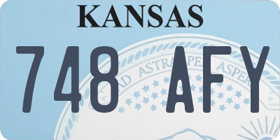 KS license plate 748AFY