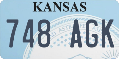 KS license plate 748AGK