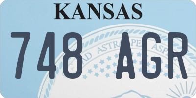 KS license plate 748AGR