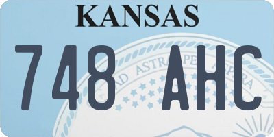 KS license plate 748AHC