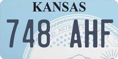 KS license plate 748AHF