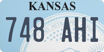 KS license plate 748AHI