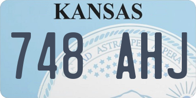 KS license plate 748AHJ
