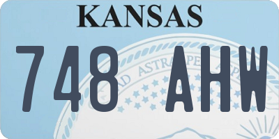 KS license plate 748AHW