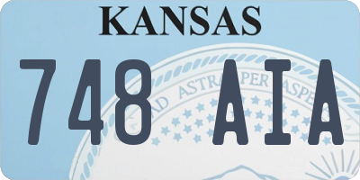 KS license plate 748AIA