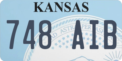 KS license plate 748AIB