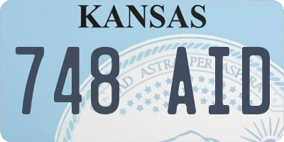 KS license plate 748AID