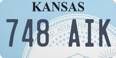 KS license plate 748AIK