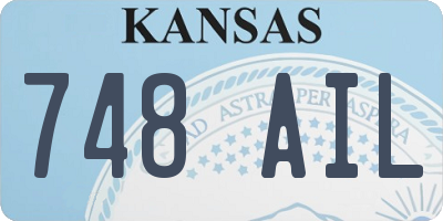 KS license plate 748AIL