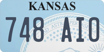 KS license plate 748AIO