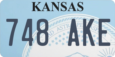 KS license plate 748AKE