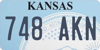 KS license plate 748AKN