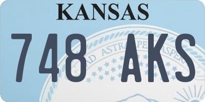 KS license plate 748AKS