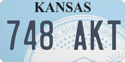 KS license plate 748AKT