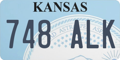 KS license plate 748ALK