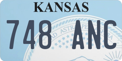 KS license plate 748ANC