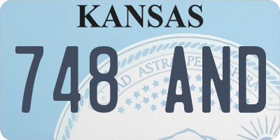 KS license plate 748AND