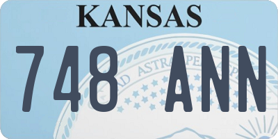 KS license plate 748ANN