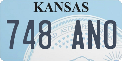 KS license plate 748ANO