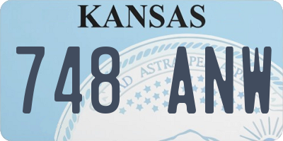 KS license plate 748ANW