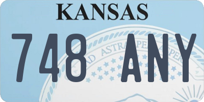 KS license plate 748ANY