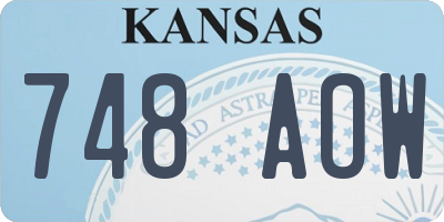KS license plate 748AOW
