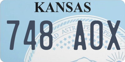 KS license plate 748AOX