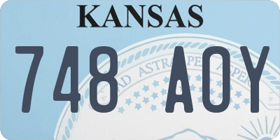 KS license plate 748AOY