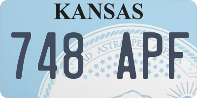 KS license plate 748APF
