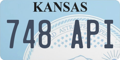 KS license plate 748API