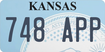 KS license plate 748APP