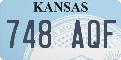 KS license plate 748AQF