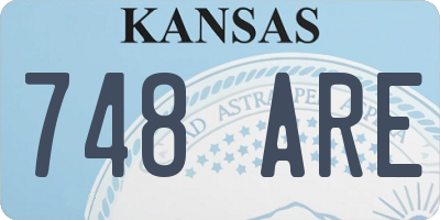 KS license plate 748ARE