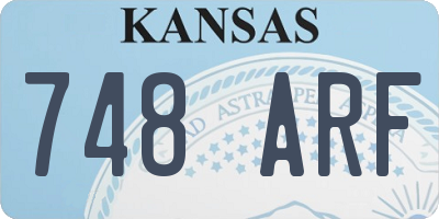 KS license plate 748ARF