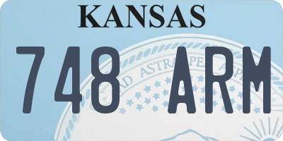 KS license plate 748ARM