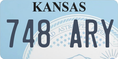 KS license plate 748ARY