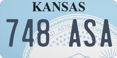 KS license plate 748ASA