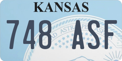KS license plate 748ASF