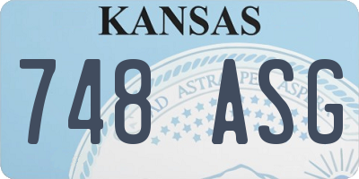 KS license plate 748ASG