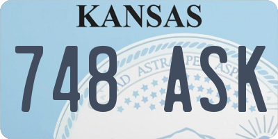 KS license plate 748ASK