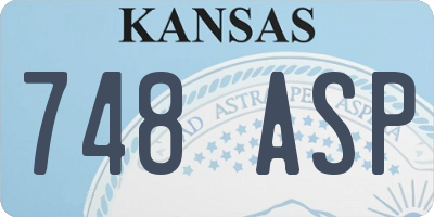 KS license plate 748ASP