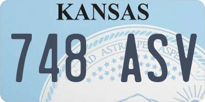 KS license plate 748ASV