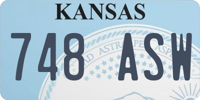 KS license plate 748ASW