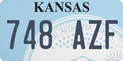 KS license plate 748AZF
