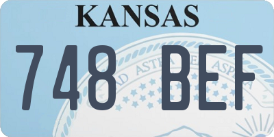 KS license plate 748BEF